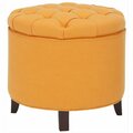 Safavieh Scarlett Tufted Storage Ottoman - Tangerine HUD8220D